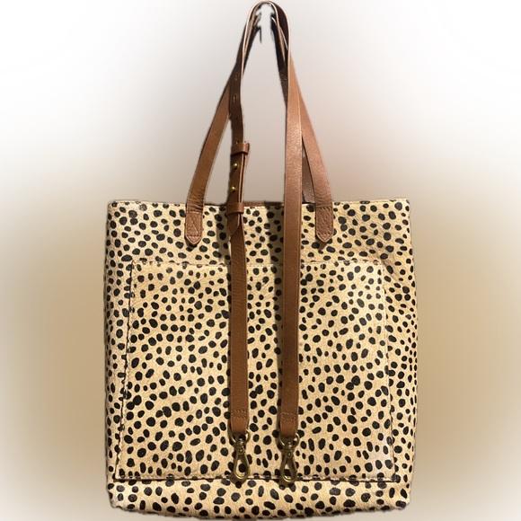 MADEWELL Tote Animal Print Tan/Brown GUC - Picture 9 of 10